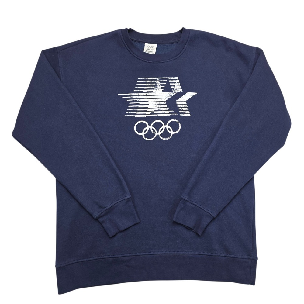 Olympic Games Heritage LA 84 Sweatshirt Navy Blue Crewneck Medium LA84 Logo
